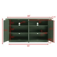 thumbnail image 6 of 64" Modern Fluted Sideboard Buffet Cabinet - Green Storage Credenza with Adjustable Shelves for Living Room, Kitchen & Dining Room ,31.5" H, 6 of 9