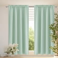 thumbnail image 6 of AUQ Green Blackout Curtains 84 Inch Length 2 Panels Set,Rod Pocket Room Darkening Drapes for Bedroom Living Room,Insulated Thermal Light Blocking Window Curtain Green Curtains Blackout,52*84", 6 of 7