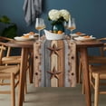 thumbnail image 2 of Western Texas Star Vintage Table Runner - 48 Inch Long, Kitchen Dining Table Runner Dresser Scarves, Retro Farmhouse Gray Brown Wooden Farmhouse Decor for Coffee Tables Wedding Party Banquet, 2 of 8