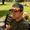 thumbnail image 3 of Men's and Women's Vintage American Adjustable Sun Hat - Distressed Commemorative Anniversary Outdoor Casual Cap for Hiking Fishing Beach Red (1 Pcs), 3 of 4