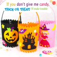 thumbnail image 1 of Halloween DIY Goodie Bag Kids Carry Pumpkin Bags Kindergarten Craft Toys DIY Handmade Material Package Candy Basket Props heqiyong LED, 1 of 2