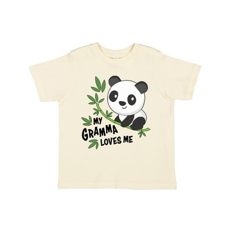 

Inktastic My Gramma Loves Me- cute panda Gift Toddler Boy or Toddler Girl T-Shirt