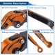 thumbnail image 4 of Palancas de freno y embrague cortas y largas Unique Bargains para Yamaha YZF R1 09-14, palanca de freno ajustable en 6 posiciones, aleación de aluminio, cabeza naranja, mango negro, 4 of 6