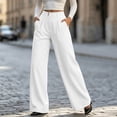thumbnail image 5 of cocolona Womens Winer Casual Loose Corduroy Pants Elastic Waist Straight Wide Leg Travel Lounge Pants with Pockets, 5 of 5