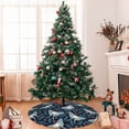 thumbnail image 7 of Rateoe Glowing Butterfly Print Christmas Tree Skirt 48" for Xmas Holiday New Year Party Circle Tree Mat Ornaments Decoration, 7 of 7