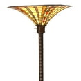 thumbnail image 2 of Tiffany Torchiere Floor Lamp, Golden Amber Glass Shade, 2 of 5