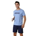 thumbnail image 3 of New men's short-sleeved shorts in solid color, loose and simple, suitable for casual home wear. Set of clothing., 3 of 6