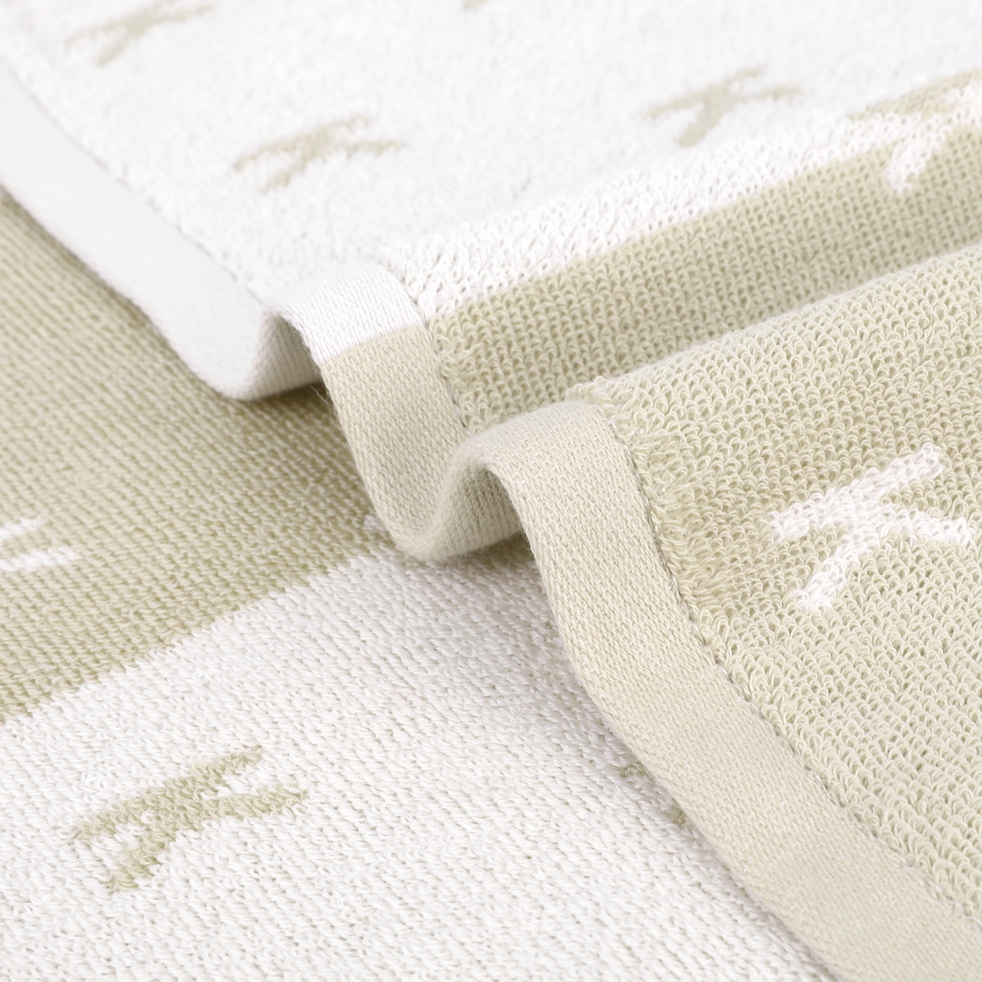 Unique Bargains Letter Patterns Soft Cotton Hand Towels for Bathroom Kitchen Brown 4-Piece