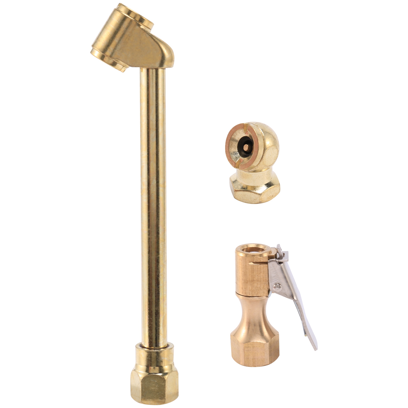 Heavy Duty Brass Air Chuck Set, 1/4 Inch Brass Air Chuck