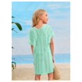 thumbnail image 2 of Vestido de playa SOLY HUX para niña con cuello en V, color verde, talla 140, 2 of 6