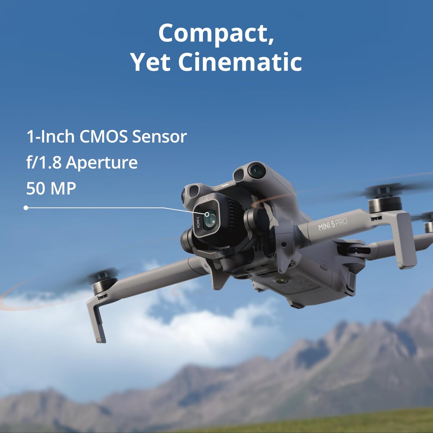 DJI Mini 5 Pro Fly More Combo Plus with DJI RC 2, Drone with Camera, 1-Inch CMOS, 4K Drone for Beginners, Obstacle Sensing, ActiveTrack 360°, 225° Gimbal Rotation, Extended Battery Life