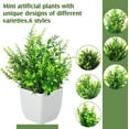 thumbnail image 3 of Small Fake Plants Mini Artificial Potted Plants Indoor Plastic Artificial Plants Aesthetic Eucalyptus Greenery Decor for Office Shelves Living Room Bathroom Bedroom (Fresh Style, 10 Packs), 3 of 5