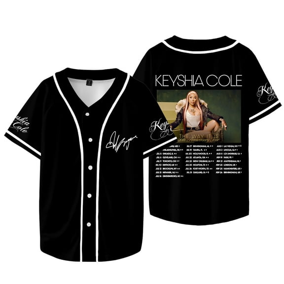 Keyshia Cole The Way It Is 20th Anniversary Tour Baseball Jersey Merch Personalized Baseball Shirts Unisex Sports Uniform