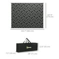 thumbnail image 3 of Outsunny Waterproof Outdoor Rug with Carry Bag, Black and Grey Geometric, 9' x 12', 3 of 10
