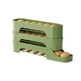 thumbnail image 1 of Solutions de Rangement sur Étagère pour Cuisine – Porte-Oeufs de Réfrigérateur de Qualité Alimentaire avec Grand Plateau Coulissant et Conception à Rouleau Automatique pour Porte Latérale, Organisateur d'Oeufs Empilable pour Réfrigérateur, 1 of 7