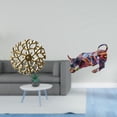 thumbnail image 2 of Escultura de toro de hierro rústico, arte de pared, figuras de resina modernas, placa forjada escénica, colección de estatuas de animales Feng Shui co, 2 of 8