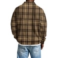 thumbnail image 4 of Nokdvo Men’s Casual Long Sleeve Polo Shirt Waffle with Collar Button Front Polo Collared Textured Knit Sweatshirt Plaid Relaxed Fit Fashion Winter Comfort Thermal Clothing,Camel 4XL, 4 of 4
