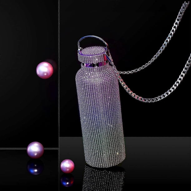 Diamond Water Bottle Glitter Rhinestone Stainless Steel Insulated Bottle Refillable Water Bottle Insulated Water Bottle Glitter Water Bottle with Chai