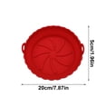 thumbnail image 2 of Silicone Baking Tray for Air Fryer and Microwave Oven Circular Non-Stick Oil Draining Cooking Mat, 2 of 6