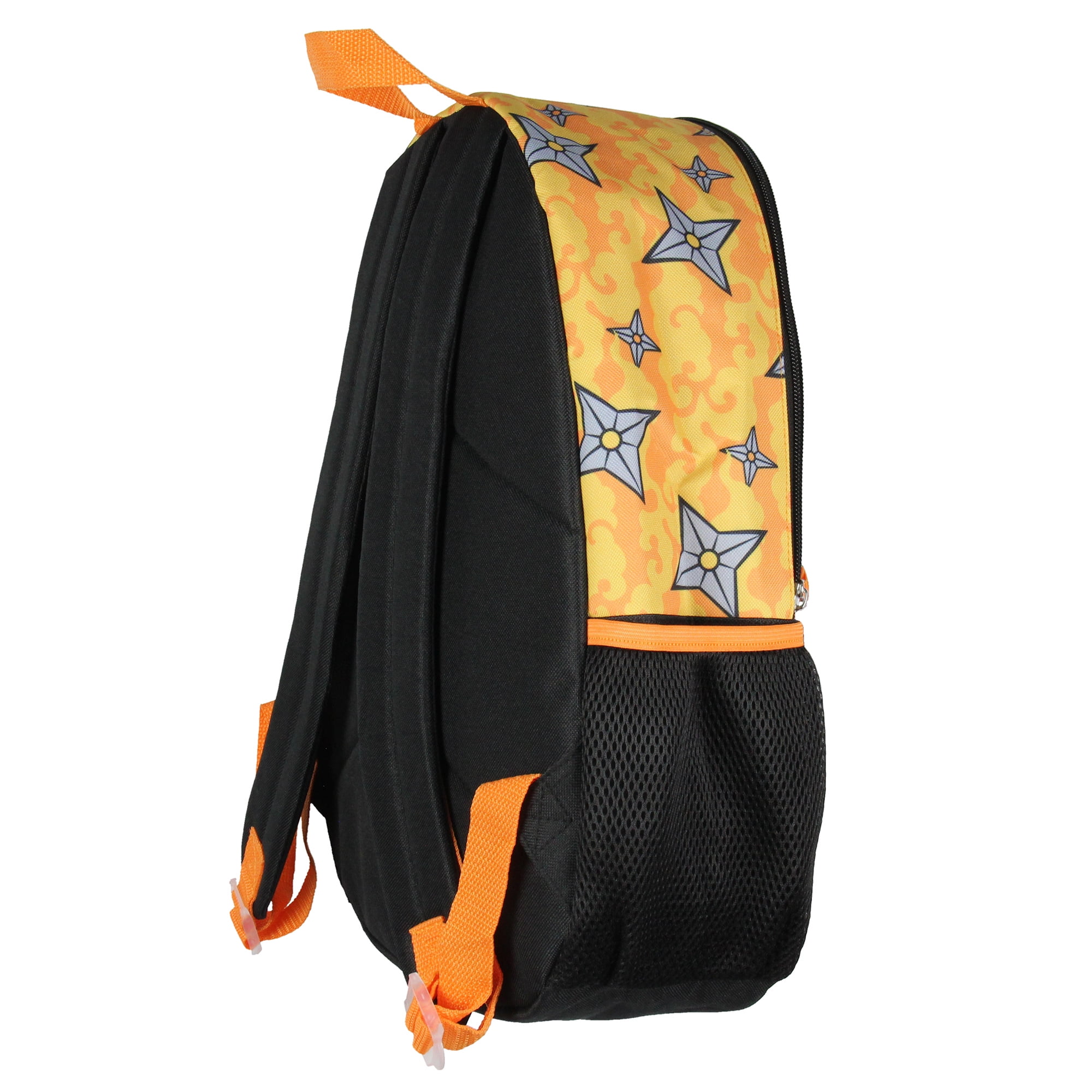 Naruto Backpack 3D Quilted Character 16" Kids School Travel Backpack w/ Rubber Shurukien Zipper Pull