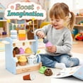 thumbnail image 5 of Adofi 37PCS Wooden Play Ice Cream Toys Set, Pretend Play Food for Kids 3-5 Girls Boys, Serve Ice Cream Counter with Scoop, Menu, Fake Money, Birthday Gift for Boys Girls, 5 of 7