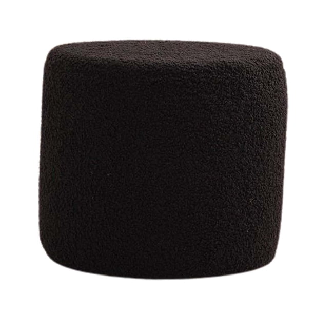 Reposapiés Otomanos Taburete Decorativo Asiento Acolchado Reposapiés Reposapiés Taburete para Negro