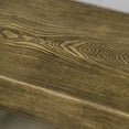 thumbnail image 2 of YYAo Garden Bench with Metal Legs, Rustic Wood Effect Concrete Entryway Bench, End of Bed Bench, Natural and Black, 2 of 8