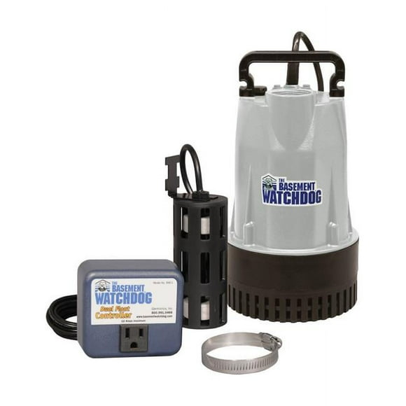 Watchdog 4292645 0.5 HP 4400 GPH Basement Aluminum Dual Reed AC Submersible Sump Pump