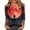 Blue, variant on Halloween Tops for Women Spider Pumpkin 3/4 Sleeve Funny T Shirts Candy Bat Crew Neck Spooky Blouses, S