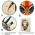 thumbnail image 3 of Designart "Tribal Mask African Maasa I" African Tribal Floater Framed Wall Art Living Room, 3 of 7
