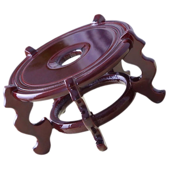 Supvox Pot Plant Stand Planter Pedestal Wood Dark Brown 1Pcs Indoor Use