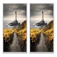 thumbnail image 2 of Designart "Misty Coastal Mornings" Coastal Ocean Framed Wall Art Set Of 2 - Grey Beach Framed Canvas Set For Living Room Decor, 2 of 7