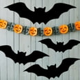 thumbnail image 3 of Halloween 3D Bats Decoration,3D Bats Halloween Wall Decorations,Scary Black Bats Luminous Bat Stickers Halloween Bats Wall Decals,Scary Bat Stickers for Home Decor DIY Wall Decal Indoor,Outdoor, 3 of 3