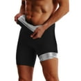 thumbnail image 5 of Sauna Shorts for Men Thermo Capris Tights Compression Hight Waist Pants Gym Athletic Workout Shapewear Silver, Size L, 5 of 5
