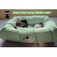 thumbnail image 2 of 4 Ways Shuttled XL Cat Tunnel Bed for Indoor Cats Peekaboo Cat Cave Donut with Cool Mat (Dark Gray), 2 of 6