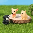 thumbnail image 2 of 12Pcs Microlandscape Puppy Ornaments Office Desktop Decor Resin Carving Puppy Sculpture, 2 of 5