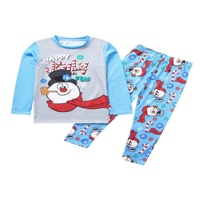 Ensemble de Pyjamas de Noël pour la Famille Manches Longues Vêtements Chauds