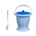 thumbnail image 2 of Bothyi Chamber Pot and Toilet Brush Urinal Night Urine Jug for Elderly Bedroom Blue, 2 of 8