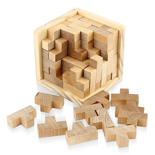 Juego de cerebro de madera para niños pequeños, juguete de bloques de construcción para adultos, juguetes para fiestas, suministros escolares para niños y niñas, coleccionables tipo 2 Inevent FN001885-02B