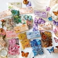 thumbnail image 4 of Set de stickers OBUJOPAL de 40 piezas, mariposas moradas, 4 x 5 cm, 4 of 5