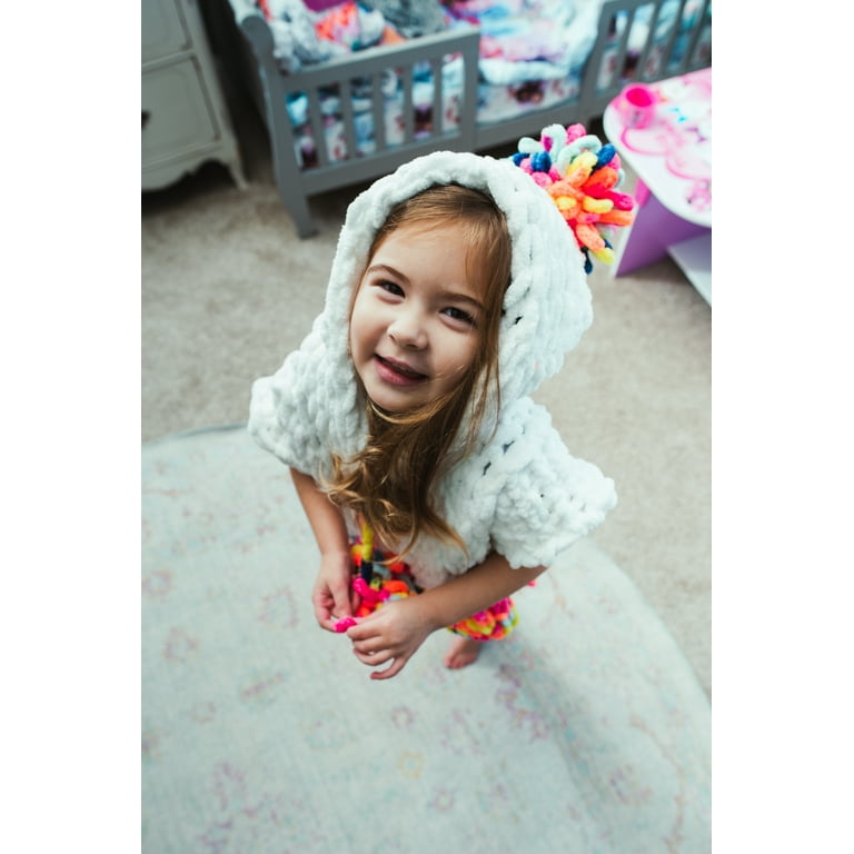 Lion Brand Yarn Off the Hook Lemon Drop Jumbo Yarn Polyester Yarn