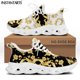 thumbnail image 1 of Zapatillas de deporte informales de malla barroca dorada para mujer, zapatos de plataforma transpirables con diseño floral europeo de lujo, ligeros y planos de viaje., 1 of 6