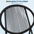 thumbnail image 6 of Ataucjin 3-Piece Outdoor Seating Acapulco Chair All Weather Small Patio Bistro Set of 2 Chairs and Side Table Modern Outdoor Furniture for Backyard Garden Balcony, 6 of 8