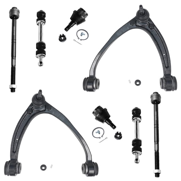 Detroit Axle - 8pc Front End Kit for Silverado Suburban Sierra 1500 Chevy Avalanche Tahoe GMC Yukon Cadillac Escalade ESV EXT, Upper Control Arms Sway Bars Tie Rods Ball Joints Replacement