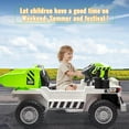 thumbnail image 5 of Acekid 12V Ride on Dump Truck for Kids 4-8 Years, 4WD Construction Vehicle with Remote Control, Electric Dump Bed & Shovel, Bluetooth Music, 2 Speeds, White Green, 5 of 8