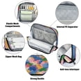 thumbnail image 4 of Standing Pencil Case with Base Large Capacity Stationery Pouch Pen Bag with Zipper for Women Men Colorful Splashes and Brushstrokes, 4 of 7