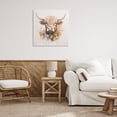 thumbnail image 3 of Stupell Industries Fancy Florals Highland Cow Animals Painting Wrapped Canvas Art Print Wall Art, 30 x 30, 3 of 8