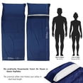 thumbnail image 2 of 2X Microfiber Sleeping Bag Liner Travel Bed Sack Lightweight Sleep Bag Liners 36X87 Inch, 2 of 5