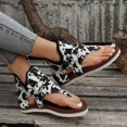 thumbnail image 5 of KBODIU Women's Arch Support Sandals Orthotic Adjustable Flat Sandals Women Cow Leopard Print Clip-Toe Zipper Comfy Flats Casual Beach Sandals, 5 of 6