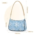 thumbnail image 3 of FORMRS Womens Shoulder Bag with Chain Strap Clutch Purse Cute Tote Handbag, Blue Snowflake, 3 of 7